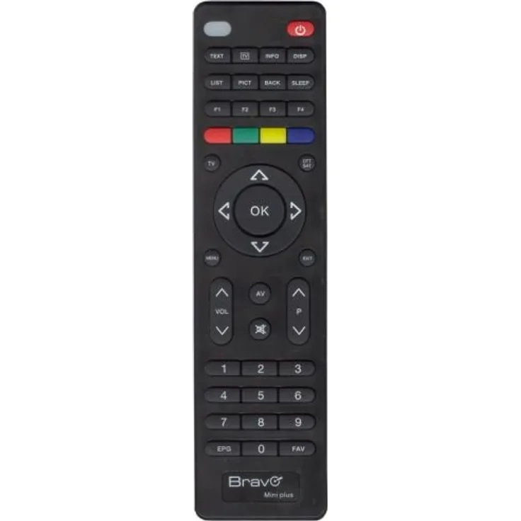 Bravo Mini Plus Fernbedienung IR Wireless DTT,TV Drucktasten - Fernbedienungen (DTT,TV, IR Wireless, Drucktasten, Schwarz)