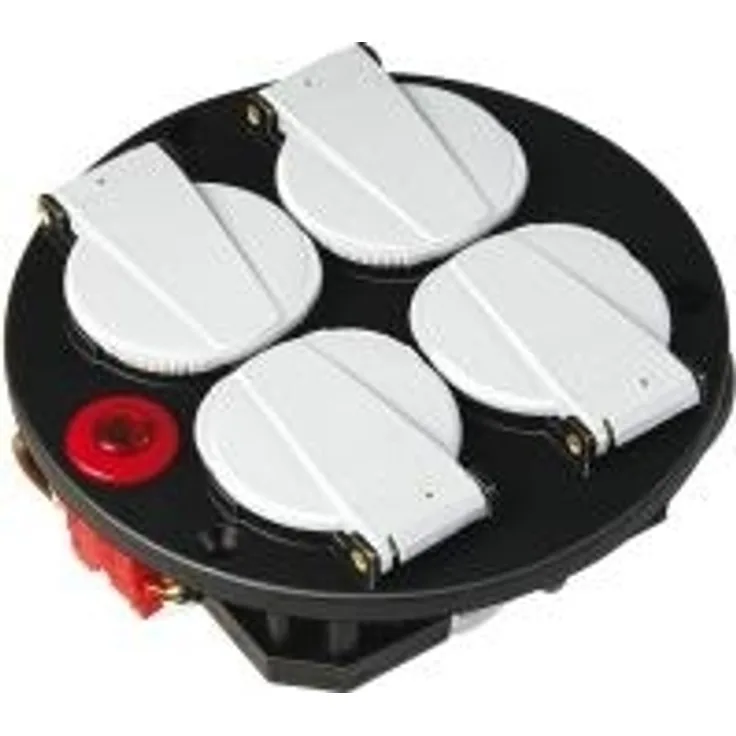 Brennenstuhl Steckdoseneinsatz-Montageplatte 4-fach IP20 230V-16A mit Thermostat, 1081080