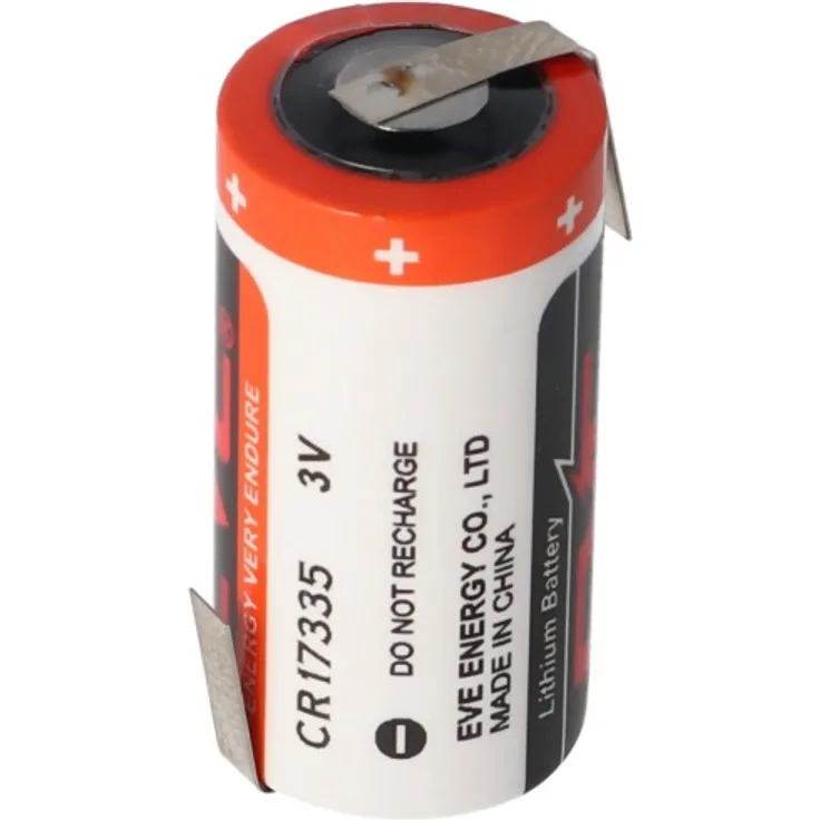 EVE CR17335 3V Lithium Batterie mit Lötfahnen oder Lötpaddel auswählbar : mit Lö