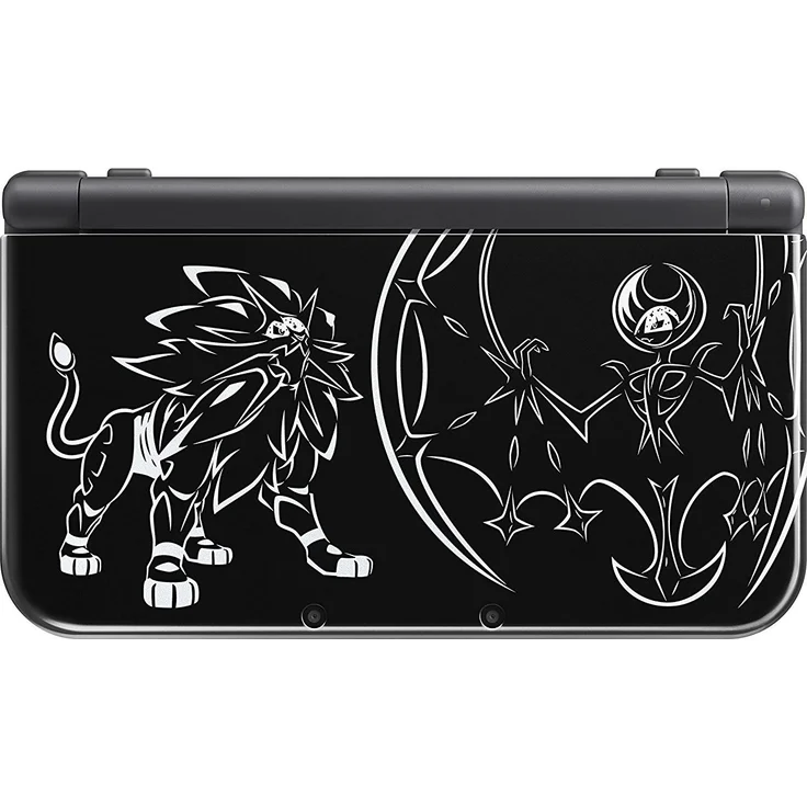 New Nintendo 3DS XL Solgaleo und Lunala Limited Edition Metallic Schwarz 256MB & 4GB Speicherkarte – Bild 3