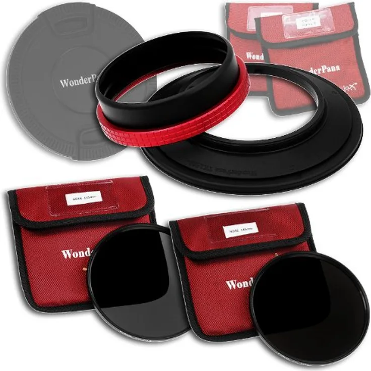 WonderPana 145 Neutral Density Kit - 145mm Filter Holder, Lens Cap, ND16 and ND32 Filters for the Tokina 16-28mm f-2.8 AT-X Pro FX Lens (Full Frame 35mm)