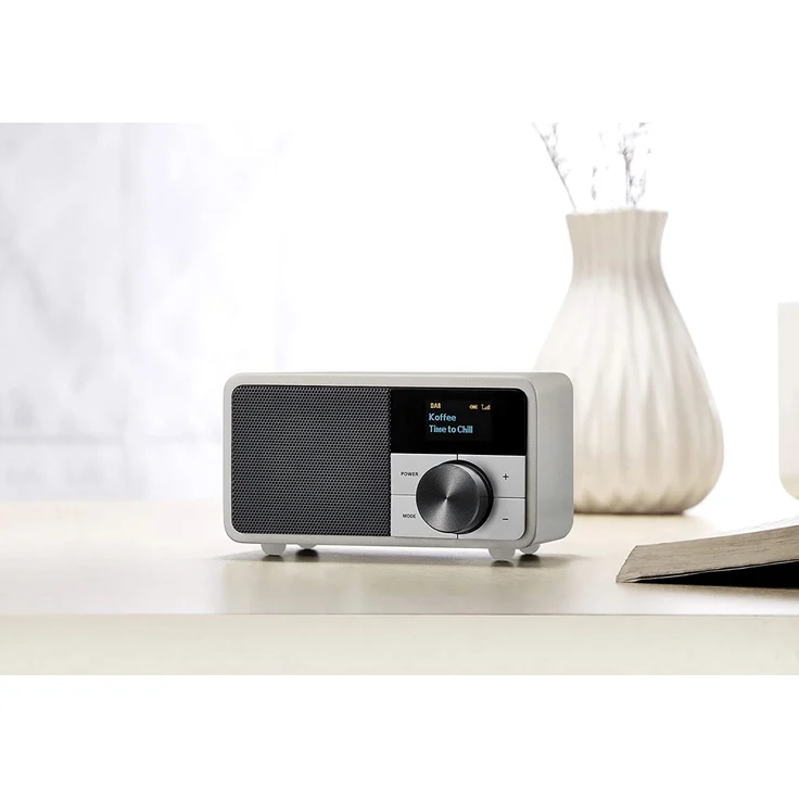 Sangean Genuine Mini DDR-7 DAB+ Tischradio AUX, Bluetooth, UKW Silber (A500419) – Bild 3