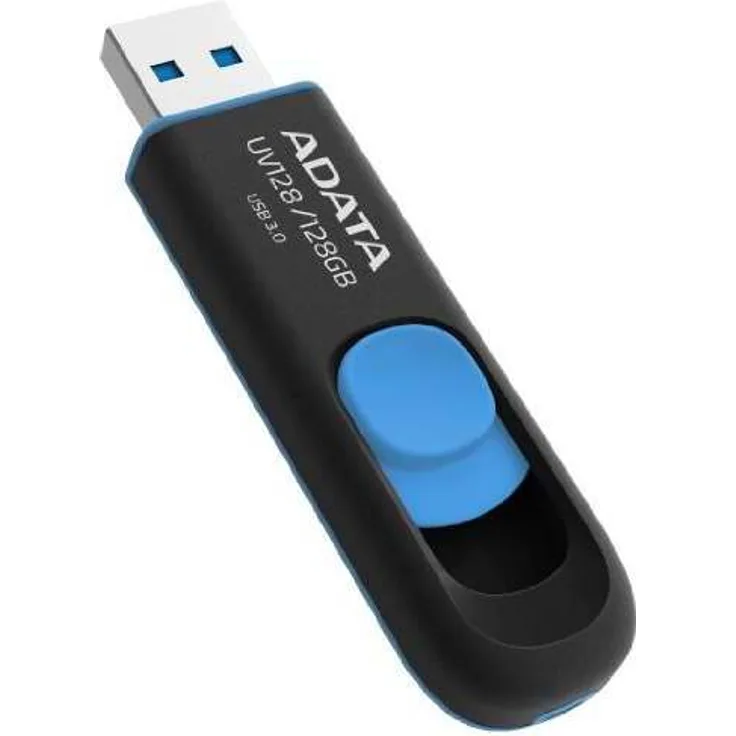 ADATA UV128 128GB USB3.1 Flashlaufwerk, schwarz-blau