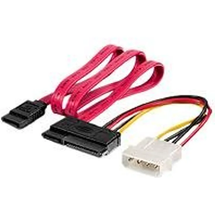 Equip - Serial ATA-Kabel - interne Stromversorgung, 4-polig, Serial ATA, 7-polig - SATA-Anschluss (22 Pin) - 50cm - gepresst (112054)