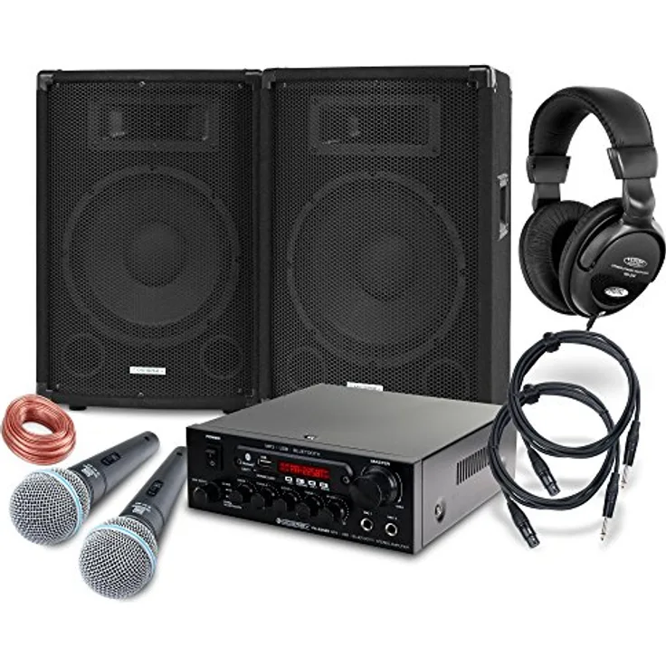 McGrey DJ Karaoke Komplettset Party-1500 800W