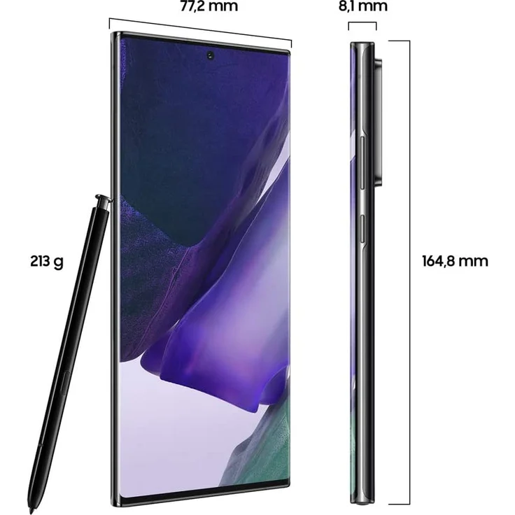Samsung Galaxy Note 20 Ultra 5G Smartphone 17,53cm (6,9 Zoll) AMOLED-Display, 256GB interner Speicher, 12GB RAM, Dual-SIM, Android, Mystic Black – Bild 6