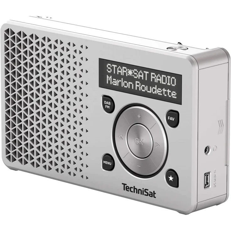 TechniSat DIGITRADIO 1 Mini Tragbares Radio, OLED-Display, silber – Bild 2