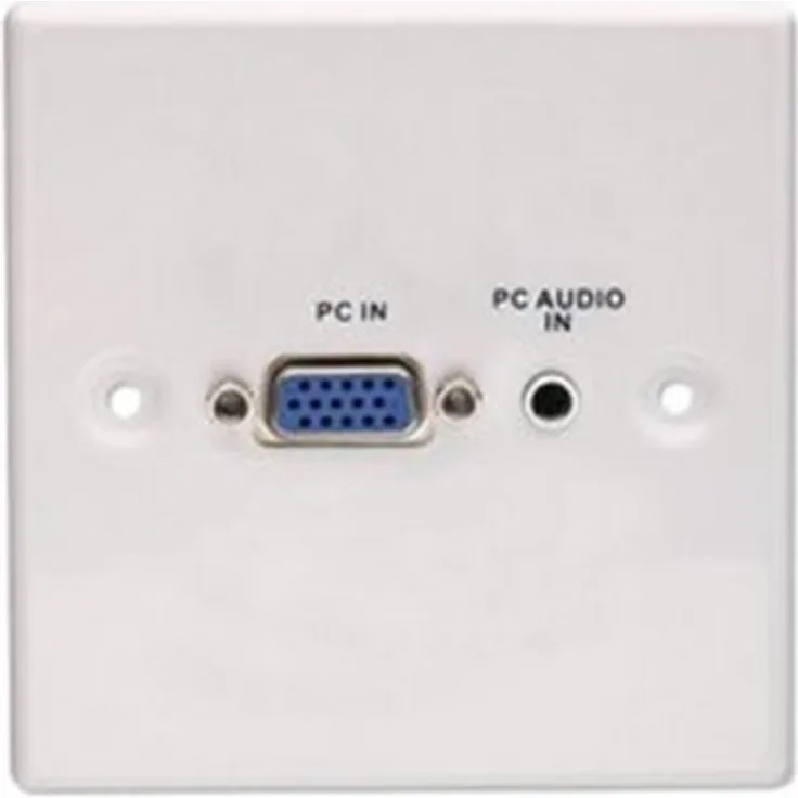 LINDY VGA/Audio Faceplate - Wandplatte - HD-15, Mini-Phone Stereo 3,5 mm - Abdeckung mit einer Aussparung (60211)