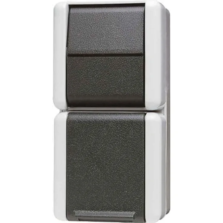 Jung 876 W Kombination 876W Schalter-Steckdose, Weiß