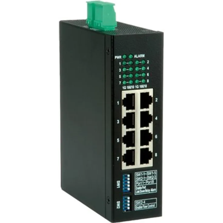 ROLINE 21131161 Industrie Gigabit Switch, 8X RJ-45