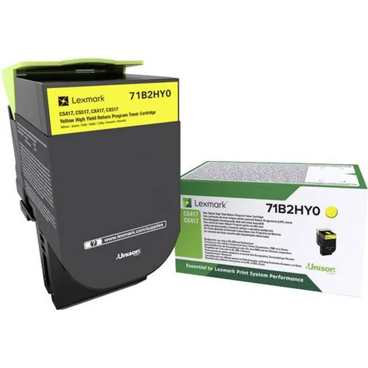 Lexmark Toner CS/CX 417,517 Return Cartridge 71B2HY0 Original Gelb 3500 Seiten