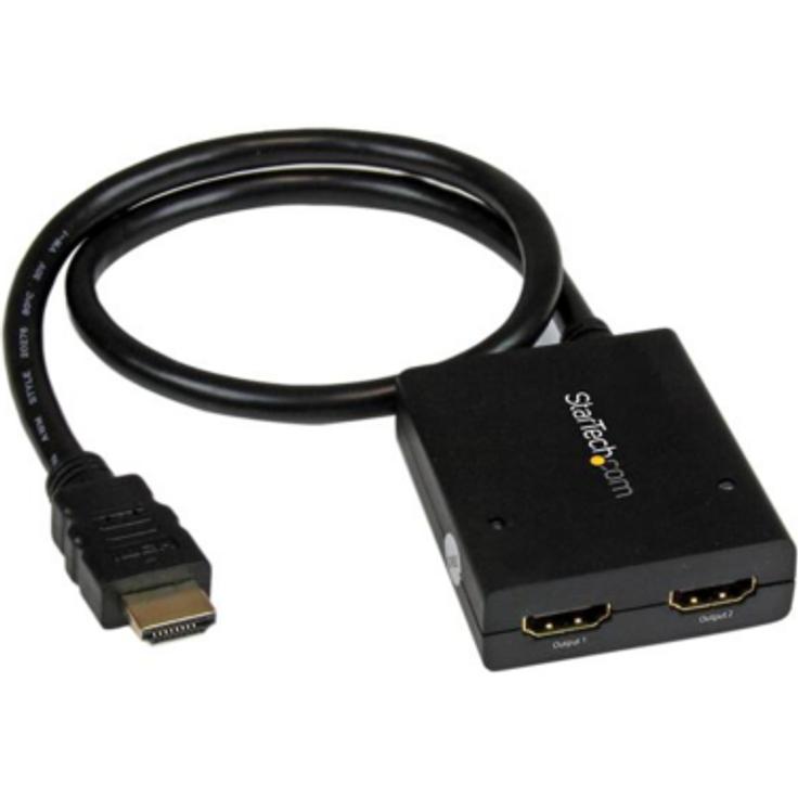 StarTech.com 2 Port HDMI 4k Video Splitter, 1x2 HDMI Verteiler, 4k 30 Hz, 2-fach Ultra HD 1080p HDMI Switch