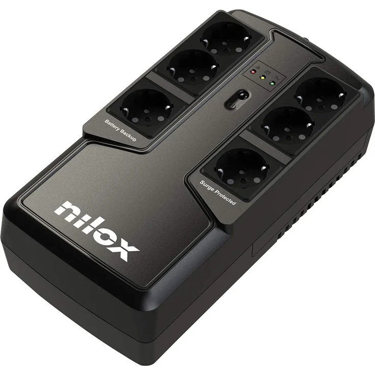 Nilox NXGCLIO8501X5V2 UPS Line Interactive, 850 VA-595 W, LED Display