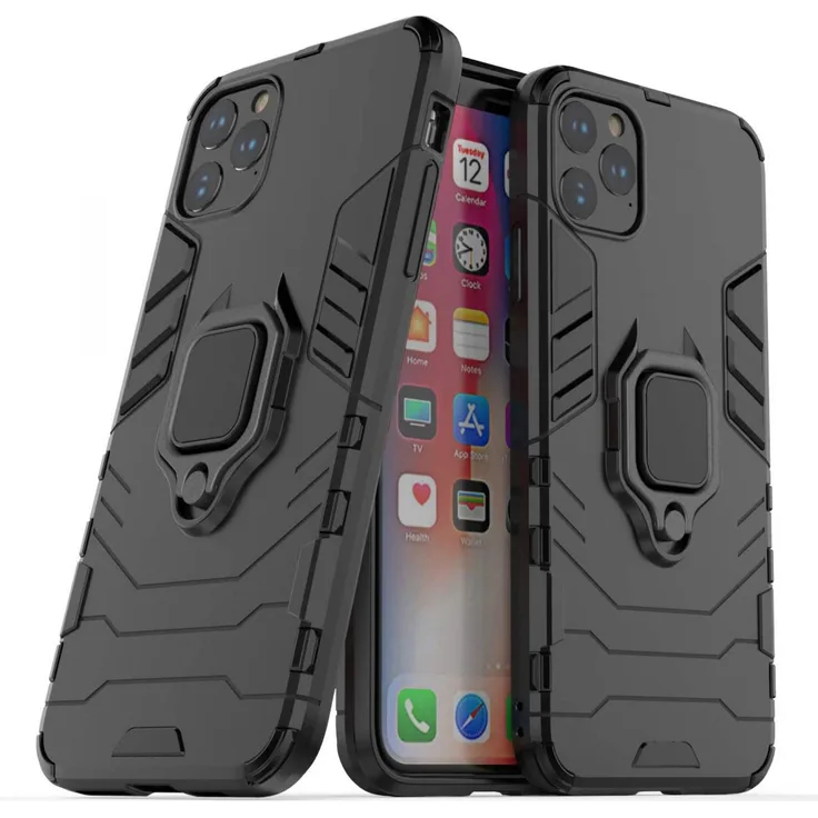 Wisam Apple iPhone 11 Pro Max 6.5 Panzer Schutztasche Armor Ring Hülle