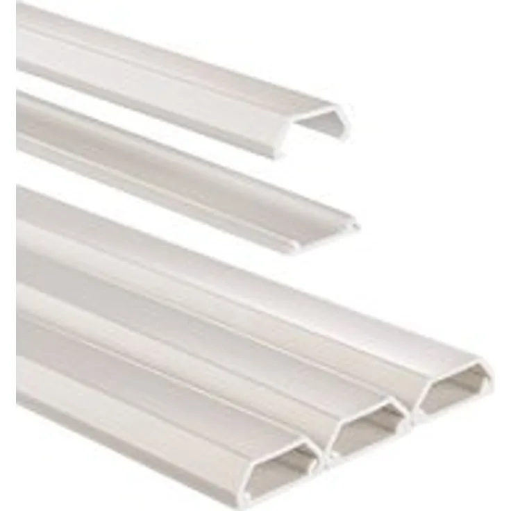 Hama Selbstklebender Kabelkanal weiß (3x Kunstoffleiste 1 Meter Länge, für 3 Kabel, eckige PVC Kabelabdeckung) - Preisvergleich