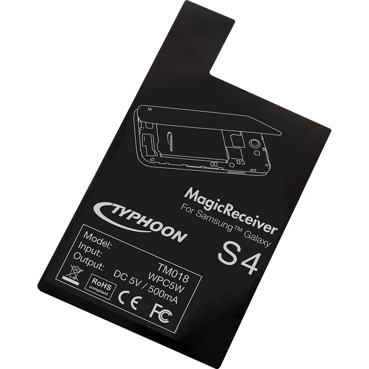 Typhoon TM018 MagicReceiver Wireless Induktionsempfänger für Samsung Galaxy S IV (5 Watt)