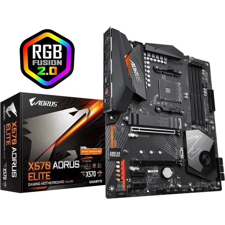 Gigabyte X570 AORUS ELITE (rev. 1.0) - ATX, AMD X570, Sockel AM4, Dual-channel DDR4 (X570 AORUS ELITE) – Bild 1