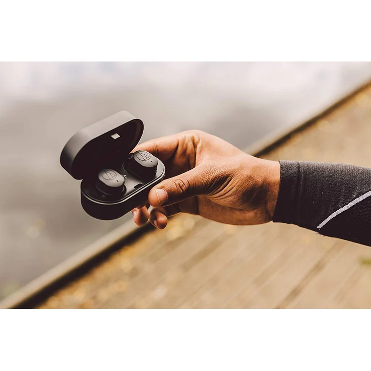 Audio-Technica ATH-SPORT7TW In-Ear Kopfhörer, mit Bluetooth, Mikrofon, schwarz – Bild 6