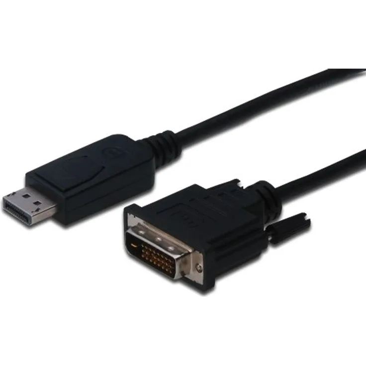 ASSMANN DisplayPort zu DVI-D Adapterkabel, DP 1.2, DVI (24+1), 1 Meter, Schwarz