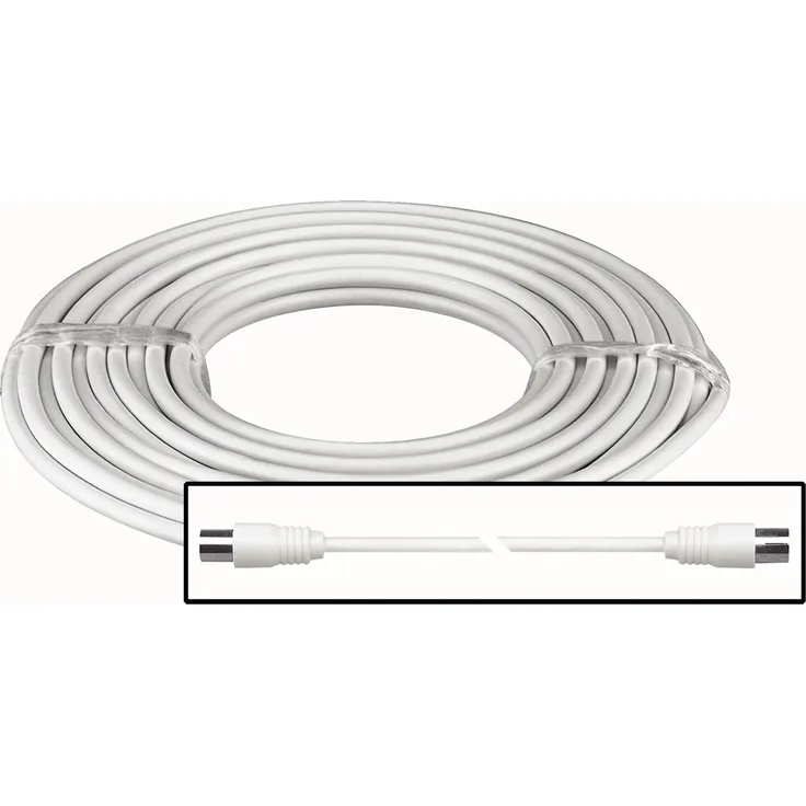 Skymaster TV-Anschlusskabel plus, 5m, ws High-Tech RG 6 Koax-Kabel