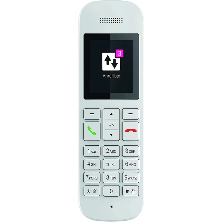 Telekom Speedphone 12 schnurloses Festnetztelefon, zur Nutzung an aktuellen Routern mit integrierter DECT-CAT-iq Schnittstelle (z.B. Speedport, Fritzbox), 5 cm Farbdisplay, VoIP-Telefon, weiß – Bild 5