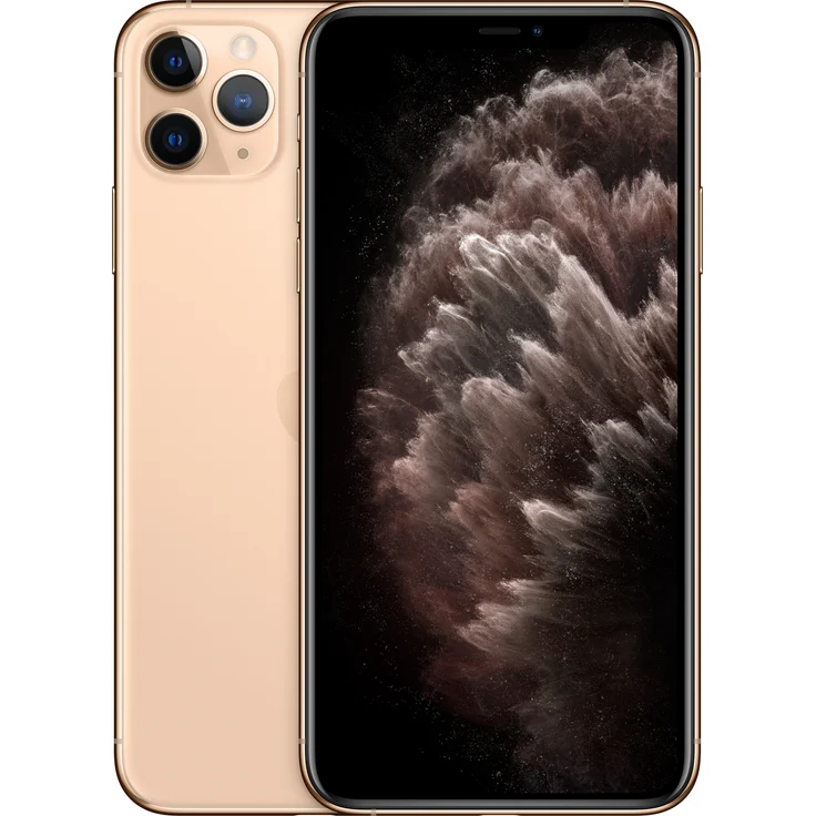 Apple iPhone 11 Pro Max Smartphone 16,51cm (6,5 Zoll) Super Retina XDR-Display, 256GB interner Speicher, 6GB RAM, Dual-SIM, iOS, Gold – Bild 1