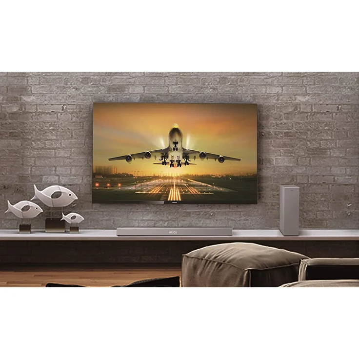 Philips B8505 2.1 Soundbar mit Subwoofer, Dolby Atmos, Google Assistant, Amazon Alexa, kabellos, geeignet für TV, silber – Bild 4