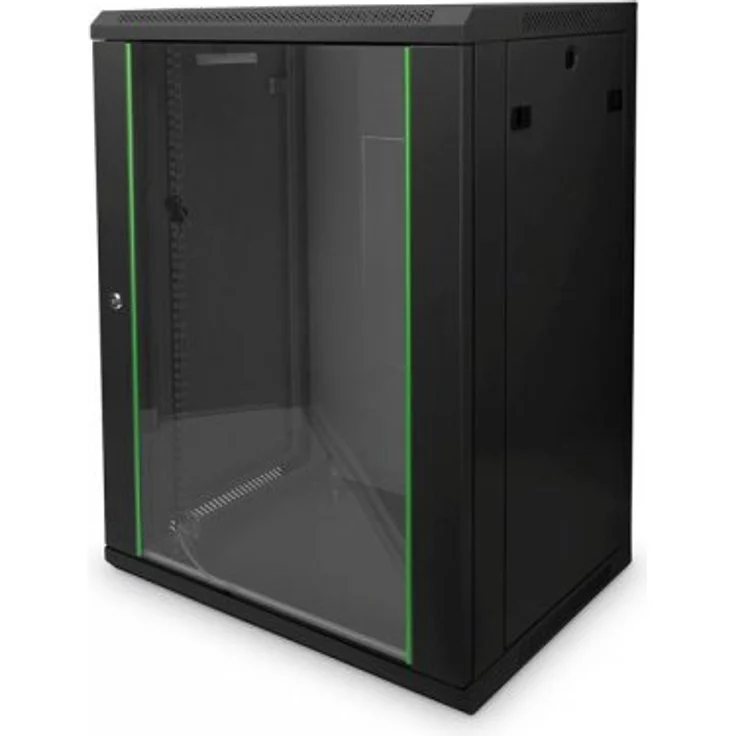 DIGITUS 19'' 16HE Wandgehäuse Dynamic Basic Serie 816x600x450 mm Schwarz Netzwerkschrank - Preisvergleich – Bild 1