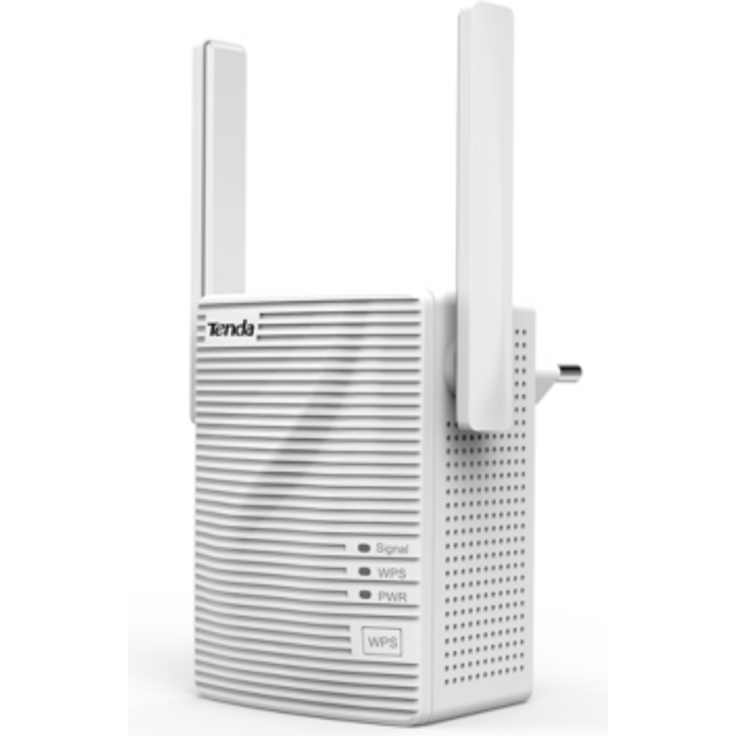 Tenda A18 AC1200 Dual-Band WLAN Repeater (867 MBit-s 5GHz, 300 MBit-s 2,4GHz, 1x LAN Port, WPS, bis zu 200m² Abdeckung, Status LED, 2x hochwertige Antennen, kompaktes Design, Plug&Play) weiß