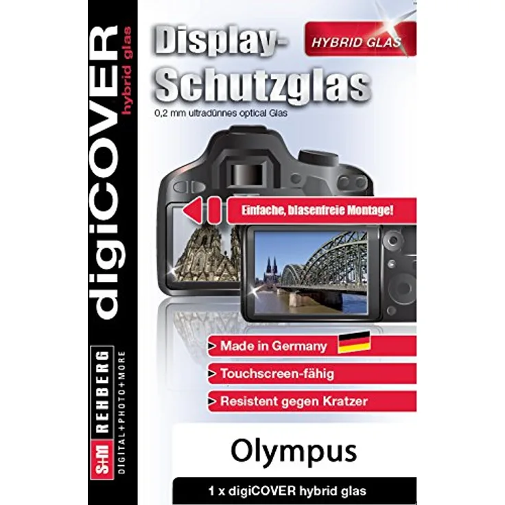 digiCOVER Hybrid Glas Displayschutz Olympus OM-D E-M1 Mark II