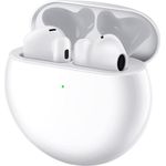 Huawei FreeBuds 4 Ceramic White In-Ear-Kopfhörer mit Bluetooth, Noise Cancelling, Mikrofon, geeignet für Sport, spritzwassergeschützt, weiß