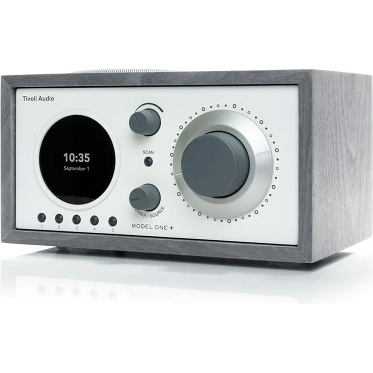 Tivoli Audio Model One + Grau-Weiß Radiowecker, weiß, grau – Bild 3