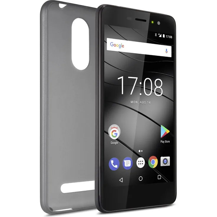 Gigaset Smartphone Hülle - Protective Case - Schutzhülle - anti-scratch - Handy Schutz -Rundum-Schutz Zubehör - Cover Shell - für GS170 - Grey