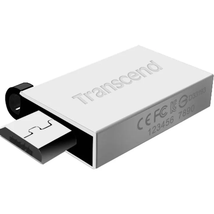 Transcend JetFlash 380 32GB OTG Speicherstick USB 2.0 silber
