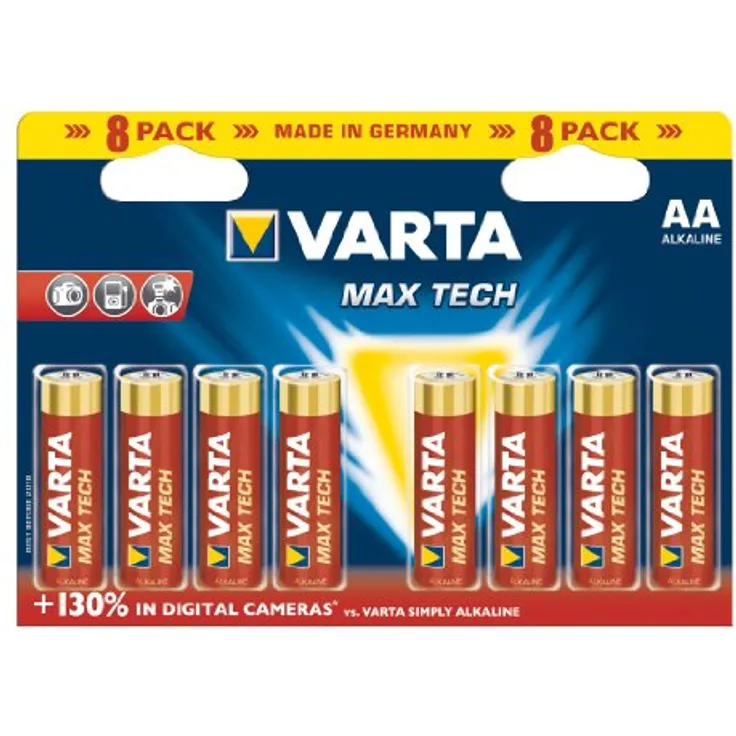 VARTA Longlife Max Power Batterie AA Mignon Alkaline Batterien LR6, 8er Pack - Preisvergleich