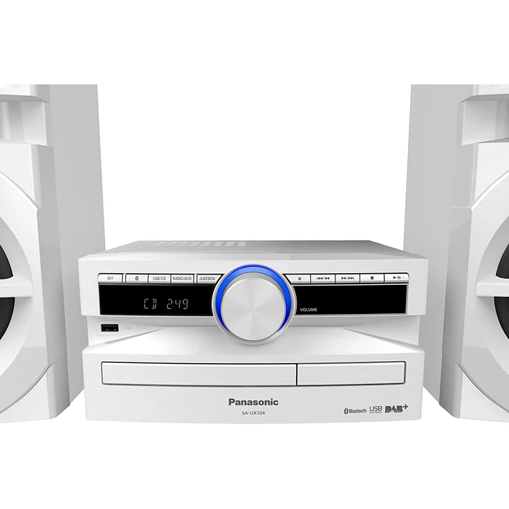 Panasonic SC-UX104EG-W CD-Micro-Musik (Bluetooth, Tuner (DAB+-FM), USB, AUX-IN, DJ Jukebox, 300 Watt RMS) weiß – Bild 4