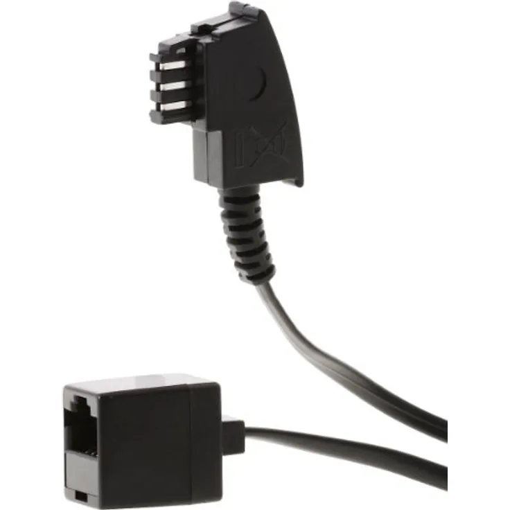 Helos 014149 - Kabelschnittstellen Adapter (8P4C, RJ45, Männlich-Weiblich, 0,2 m, Schwarz)