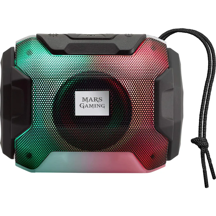 Mars Gaming MSBAX RGB Bluetooth-Lautsprecher mit FM-Radio, Lichteffekt, Kartenleser, schwarz – Bild 1