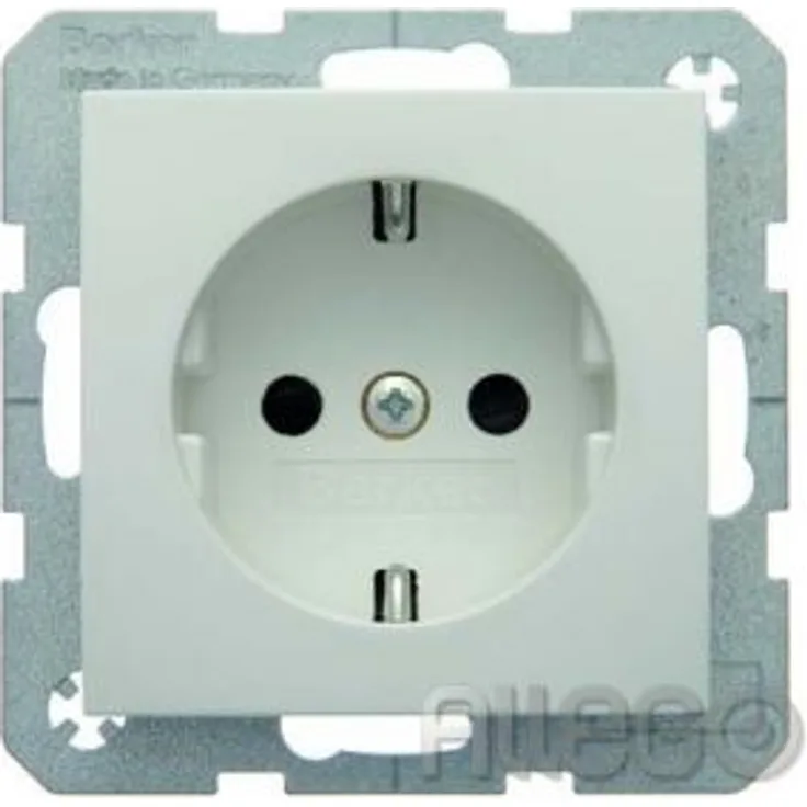 Steckdose m.Zentralpl.+KS S.1/B.1/.3/.7Glas pws/gl
