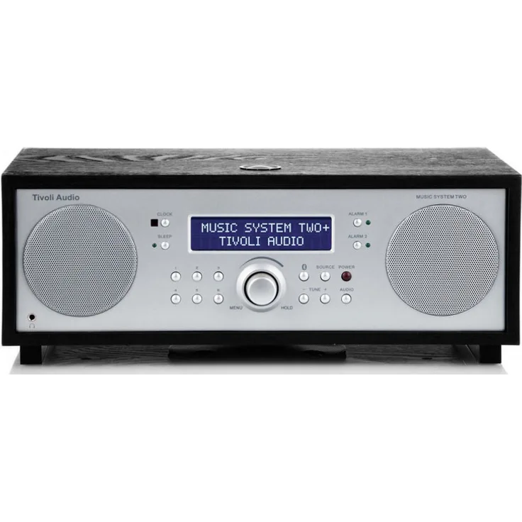 Tivoli MSYBT-1459-EU Music System BT Bluetooth UKW-MW-CD 2.1 Lautsprechersystem schwarzer Esche-silber