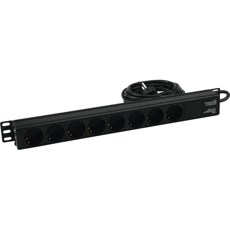 EUROLITE Steckdosenleiste R19-8 1HE sw 2,7m