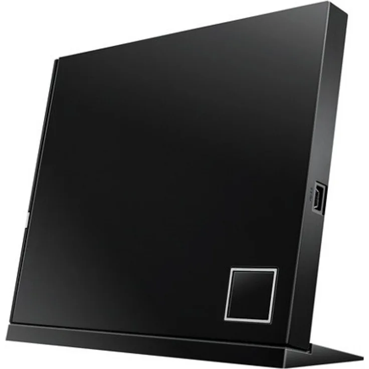 Asus SBC-06D2X-U externes Slim Blu-Ray BDXL Combo (6x BD-R Lesen, 8x DVD±R, 6x DVD±R DL, 5x DVD-RAM, USB 2.0) inkl. Cyberlink Power2Go, Hochglanz Schwarz