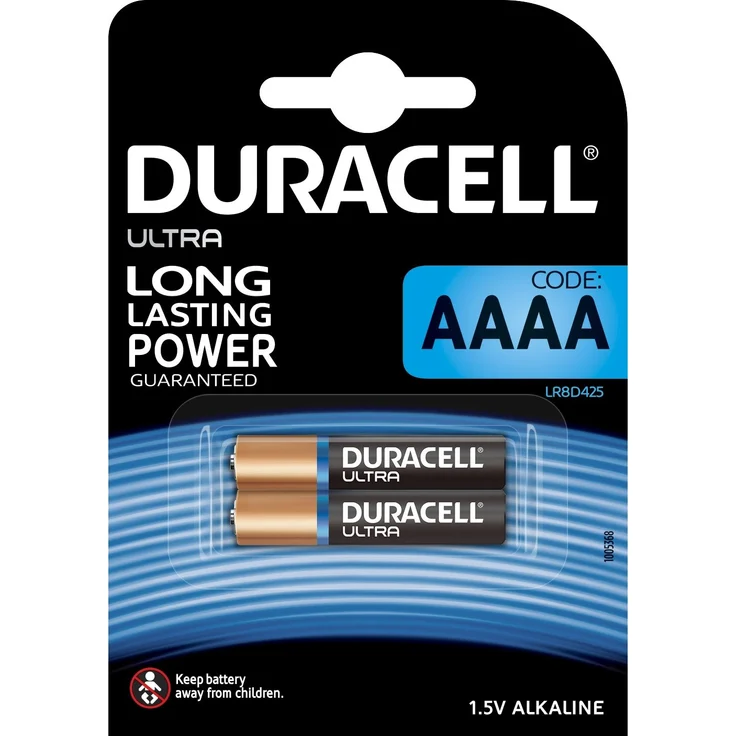 Duracell Specialty Alkaline AAAA Batterie 1,5 V, 2er-Packung (LR8D425) entwickelt für den Einsatz in Digitalstiften, medizinischen Geräten und Stirnlampen – Bild 1