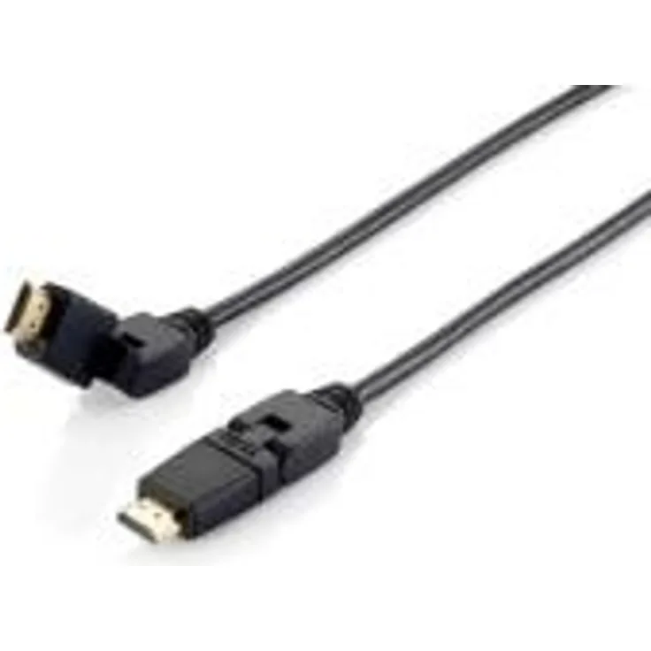 EQUIP High Speed HDMI Kabel mit Ethernet 2m drehbare Stecker schwarz