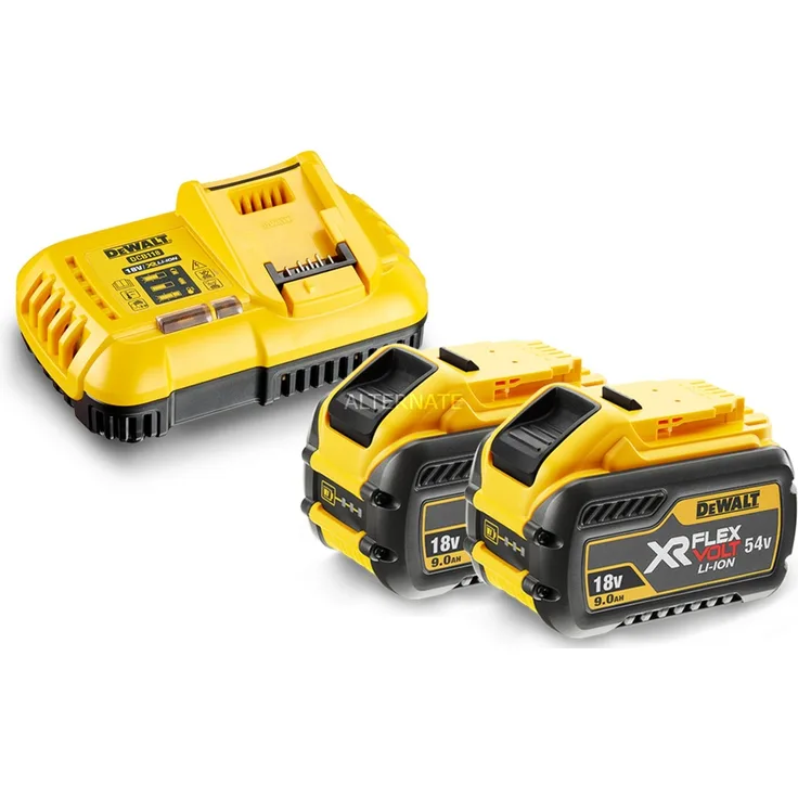 DeWalt Starter-Set DCB118X2 Ladegerät, gelb/schwarz