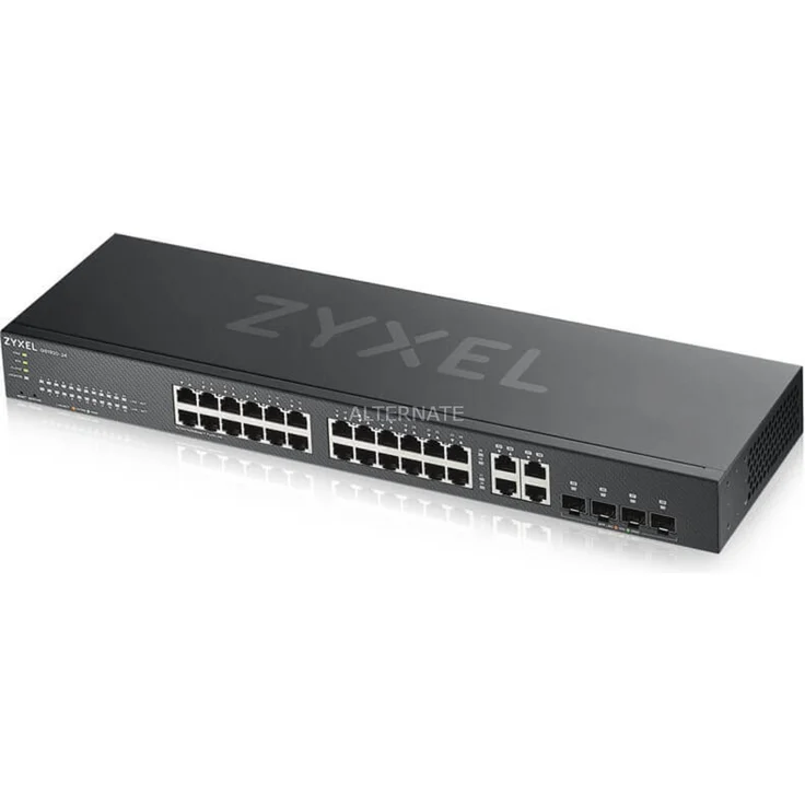 Zyxel Gigabit Ethernet Smart-Managed Switch mit 24 Ports ohne Lüfter mit vier Gigabit-Combo-Ports und Hybrid Cloud-Modus, Lifetime [GS1920-24v2] – Bild 1