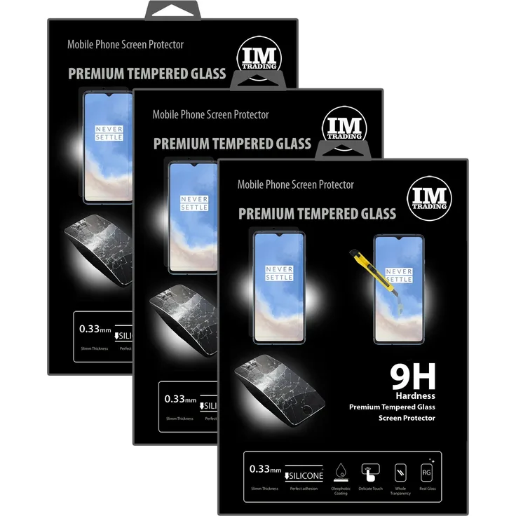 cofi1453 3x Schutzglas für OnePlus 7T, Displayschutz Panzerglasfolie