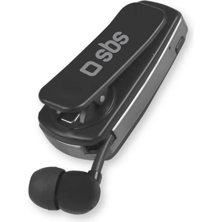 SBS Bluetooth Kopfhörer aufwickelbar Bluetooth Kopfhörer mit 7 Stunden Laufzeit, Multipoint-Technologie & Mikrofon Funkkopfhörer in schwarz für Apple iPhone Handy