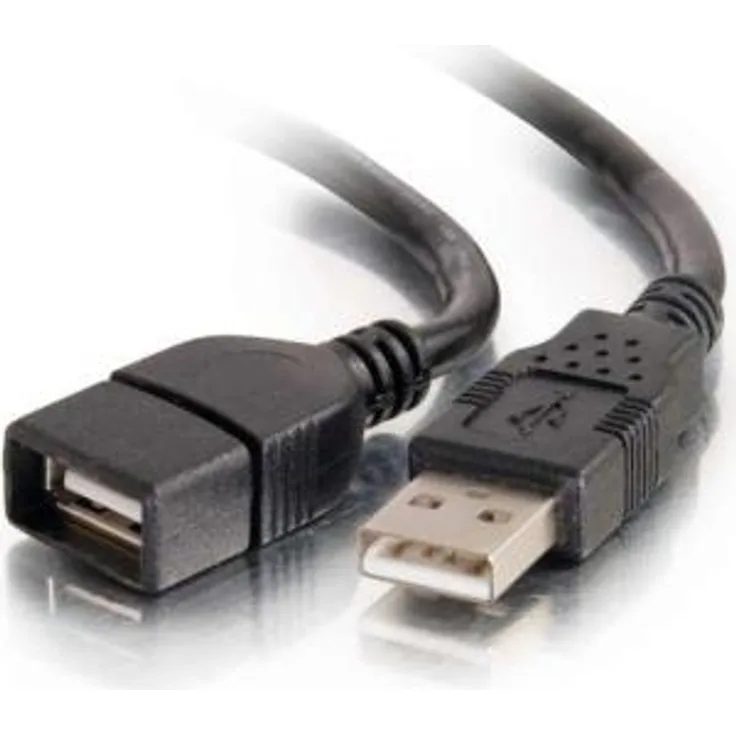 C2G Cable d'Extention USB 2.0 A DE 2 M - Noir - Cable bles USB (2m, USB A, USB A, 2.0 male connector-female connector, Noir)