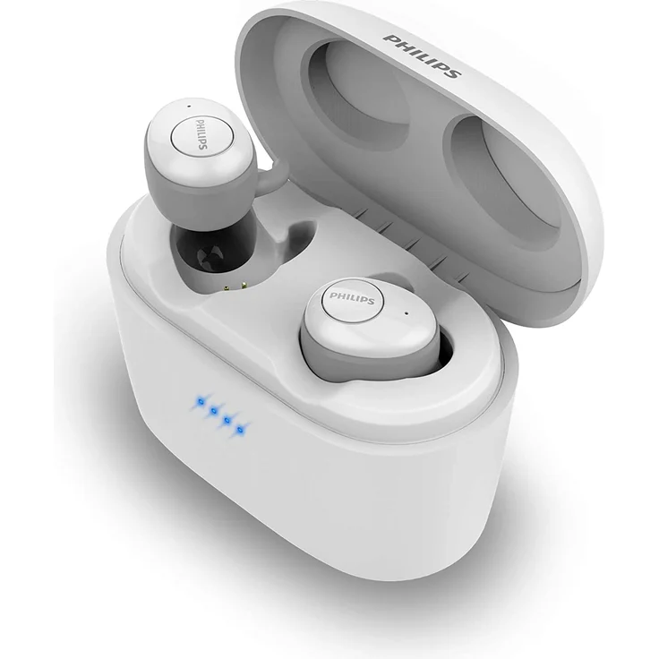 Philips SHB2515WT-10 In-Ear Kopfhörer, mit Bluetooth, Mikrofon, grau, weiß – Bild 6